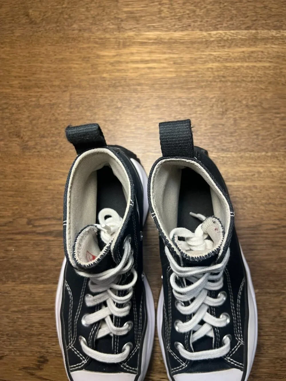 Converse Run Star Hike Platform Black White Canvas Sneakers Womens 6.5/Mens 5 - Picture 7 of 11